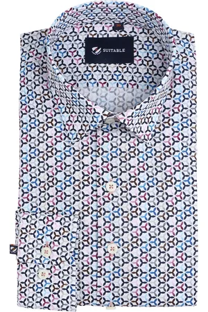 Suitable Hemd Print Mehrfarbig Multicolour Größe 38