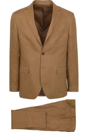 Suitable Leinen Suit Camel Größe 46
