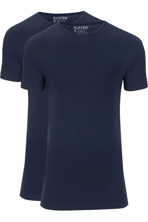 Slater 2er-Pack Stretch T-shirt Blau Größe S