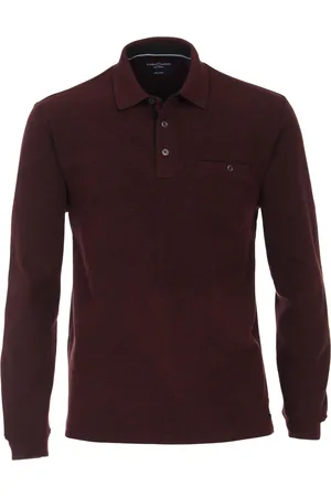 Casa Moda Poloshirt LS Bordeaux Größe S