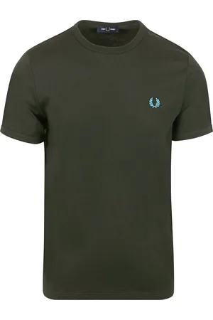Fred Perry Ringer T-Shirt T61 Dunkelgrün Größe M
