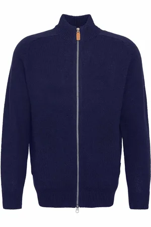 Barbour Talder Zip Pull Wolle Dunkelblau Größe S