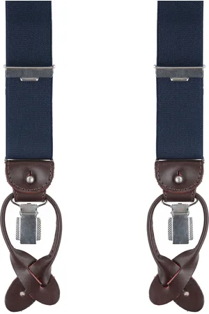 Profuomo Hosenträger Luxus Blau