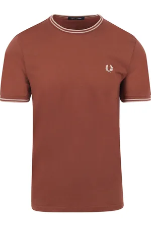 Fred Perry Twin Tipped T-shirt Brique Braun Größe S
