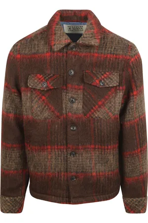 Scotch&Soda Scotch & Soda Hemdjacke Brushed Wool Karos Rot Größe M