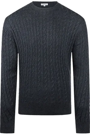 McGregor Cable Pullover Merinowolle Melange Navy Dunkelblau Größe XL