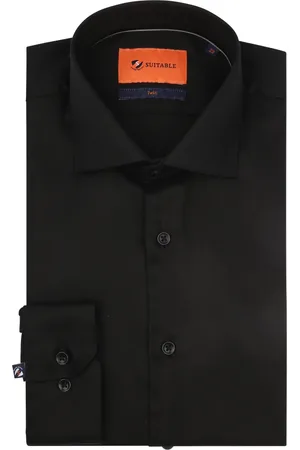 Suitable Hemd Black Größe 38