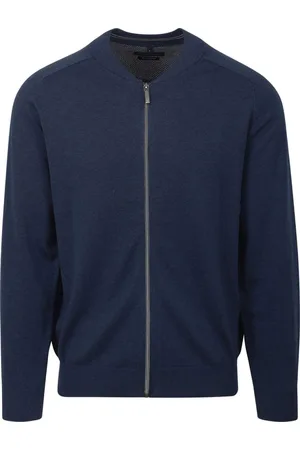 Casa Moda Strickjacke Zip Navy Blau Größe M