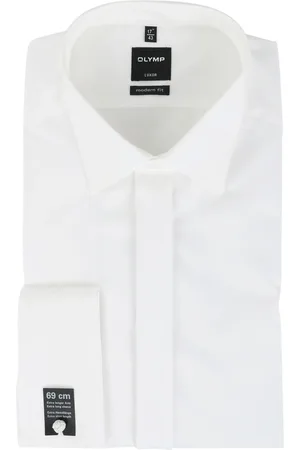 Olymp Luxor Smokinghemd Extra Langer Arm Off-White Hochzeit Größe 38