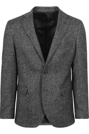 Suitable Birds Eye Blazer Merinowolle Grau Größe 46