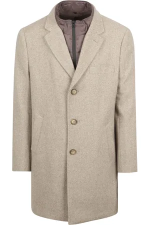 Suitable Coat Wolle Twill Sand Beige Größe 48