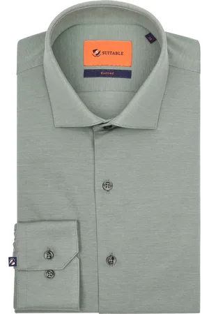 Suitable Slim-Fit Pique Hemd Größe 38