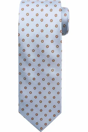 Suitable Krawatte Seide Mini Blumen Blau