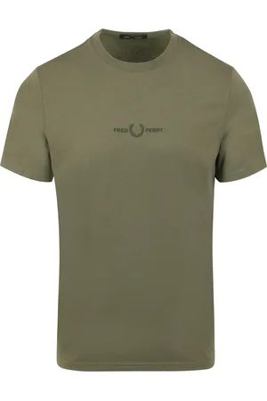 Fred Perry T-Shirt M4580 Olivgrün Dunkelgrün Größe S