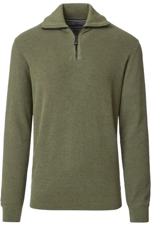 Casa Moda Halfzip Pullover Grün Größe M