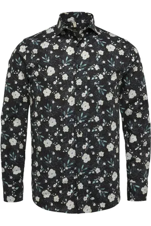 Vanguard Hemd Blumen Schwarz Größe XL
