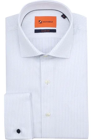 Suitable Hemd Twill Doppelmanschette Druck Größe 39