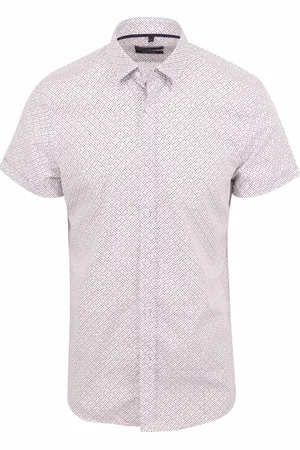 Suitable Short Sleeve Hemd Druck Beige Größe S