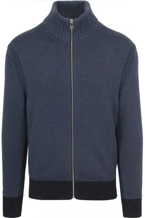 Tommy Hilfiger Strickjacke Mouliné Navy Dunkelblau Größe M