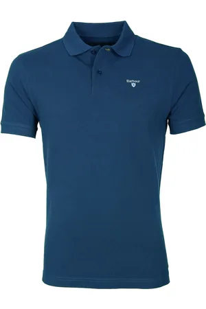 Barbour Poloshirt Uni Blau Größe M