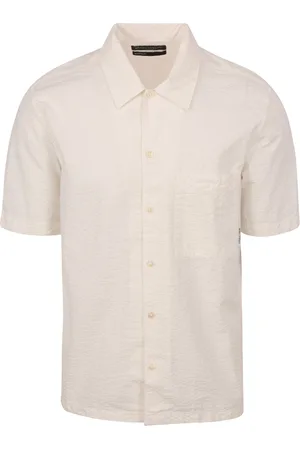 Marc O’ Polo Hemd Short Sleeves Seersucker Off White Größe M