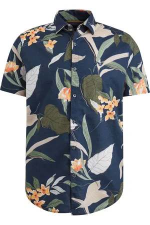 PME Legend™ Short Sleeve Hemd Druck Navy Dunkelblau Größe M