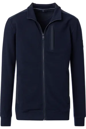 Casa Moda Strickjacke Zip Navy Blau Größe M