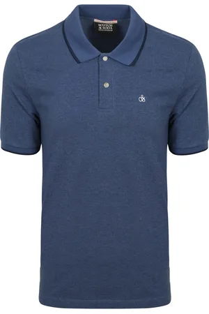 Scotch&Soda Melange Poloshirt Dunkelblau Größe S