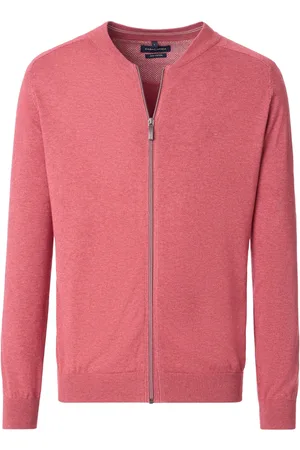 Casa Moda Strickjacke Zip Fresh Brick Pink Größe M