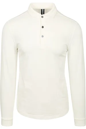 Profuomo Longsleeve Polo Off White Größe S