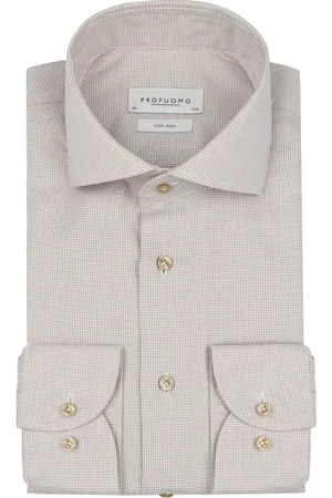 Profuomo Dobby Hemd Print Größe 37