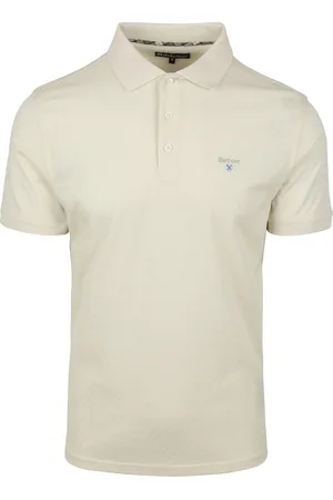 Barbour Polo Sutton Tailored Antique White Wollweiß Größe M