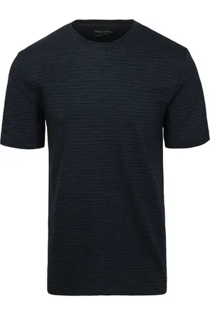 Marc O’ Polo T-shirt Slub Stripes Dark Navy Dunkelblau Größe M