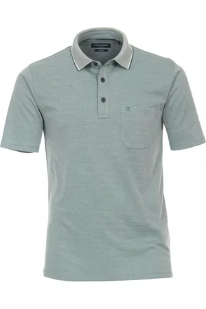 Casa Moda Poloshirt Stretch Melange Hellgrün Größe M