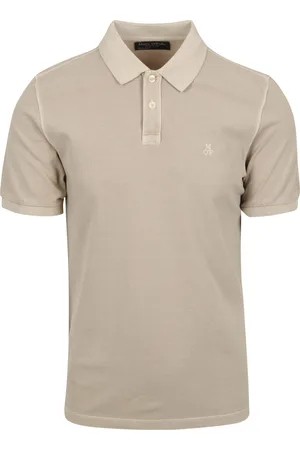 Marc O’ Polo Poloshirt Faded Silk Greige Beige Größe M