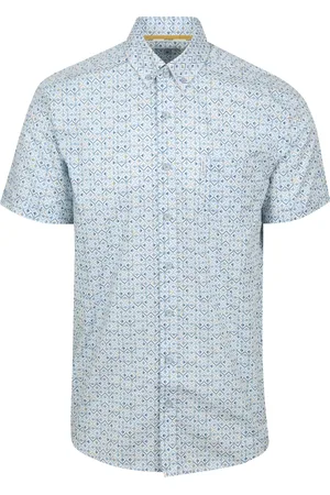 State of art Short Sleeve Hemd Druck Multicolour Blau Größe M