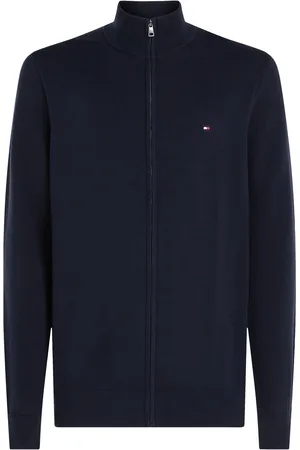 Tommy Hilfiger Strickjacke Zip Navy Dunkelblau Größe M