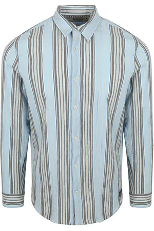 Scotch&Soda Hemd Crinkled Stripe Blau Multicolour Größe S