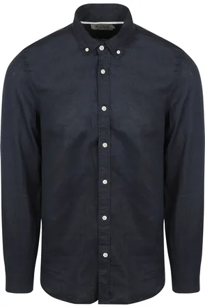 Scotch&Soda Leinen Hemd Navy Größe S