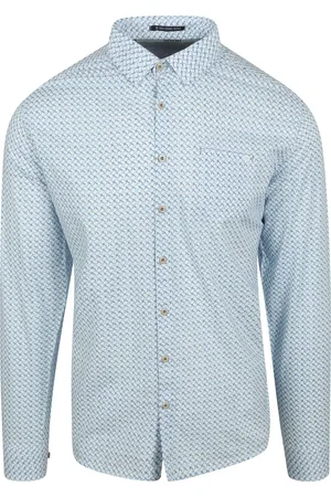 No Excess Hemd mit Musterdruck Blau Größe M