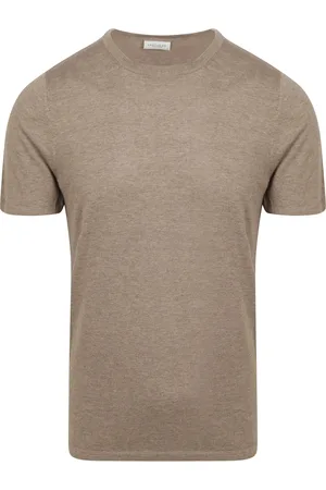 Profuomo T-Shirt Knitted Taupe Größe S