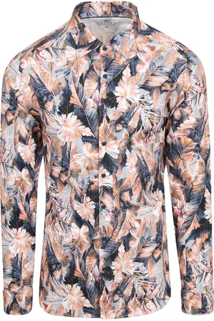 DESOTO Hemd Botanic Druck Multicolor Orange Größe S