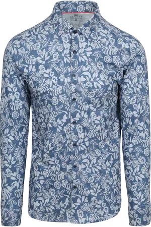 DESOTO Hemd Denim Blumen Größe S