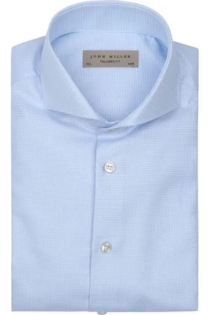 john miller Hemd Small Check Blau Größe 38