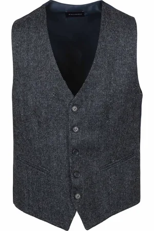 Suitable Weste Birds Eye Navy Dunkelblau Größe 48