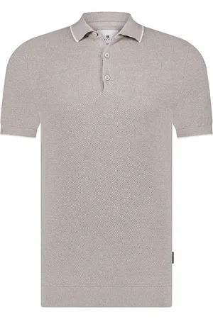 State of art Pique Polo Hellbraun Beige Größe M