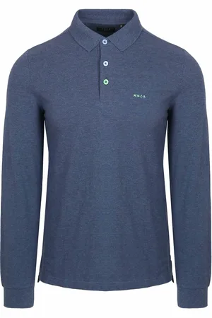New Zealand Auckland NZA Longsleeve Polo Marshall Dusk Navy Dunkelblau Größe M