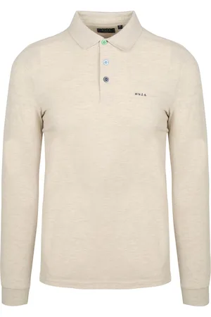 New Zealand Auckland NZA Longsleeve Polo Marshall Light Cream Größe M