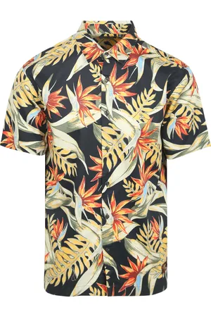 Superdry Shirt Print Hawaiian Bird of paradise Dunkelblau Größe M