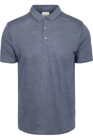 Knowledge Cotton Apparal Knowledge Polo Regular Leinen Indigo Größe M